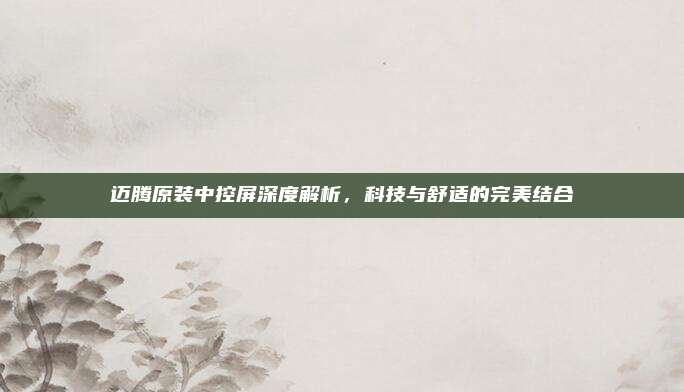 迈腾原装中控屏深度解析，科技与舒适的完美结合