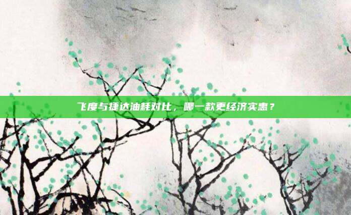 飞度与捷达油耗对比，哪一款更经济实惠？