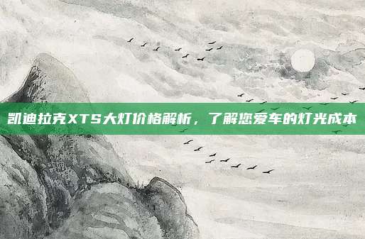 凯迪拉克XTS大灯价格解析，了解您爱车的灯光成本