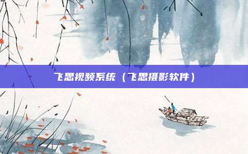 飞思视频系统（飞思摄影软件）