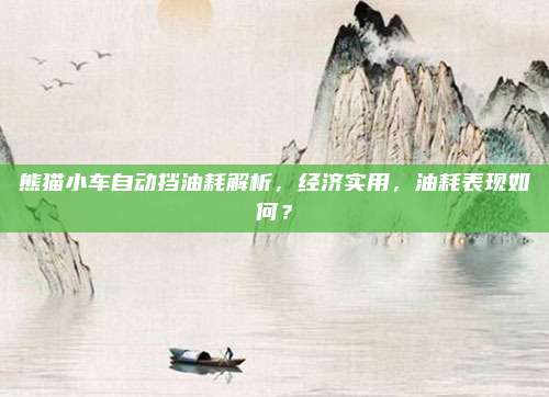 熊猫小车自动挡油耗解析，经济实用，油耗表现如何？