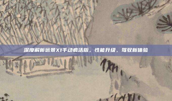 深度解析远景X1手动疯活版，性能升级，驾驭新体验