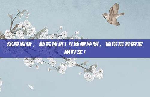 深度解析，新款捷达1.4质量评测，值得信赖的家用好车！
