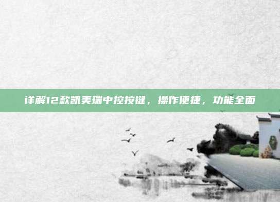 详解12款凯美瑞中控按键，操作便捷，功能全面