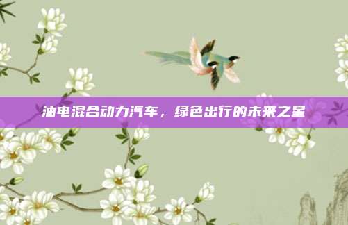 油电混合动力汽车，绿色出行的未来之星