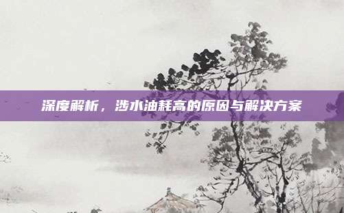 深度解析，涉水油耗高的原因与解决方案