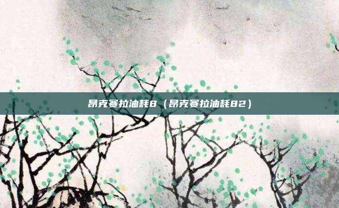 昂克赛拉油耗8(昂克赛拉油耗82)