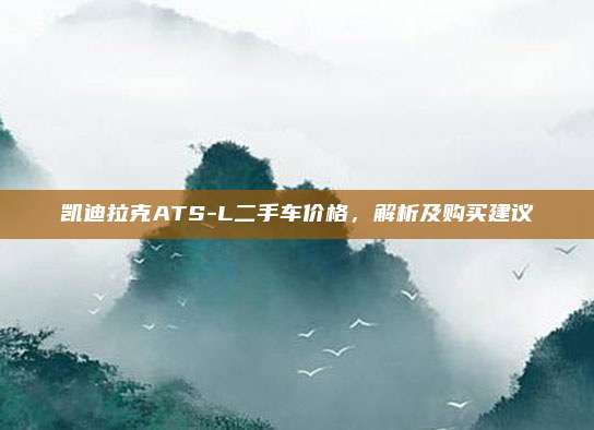 凯迪拉克ATS-L二手车价格，解析及购买建议