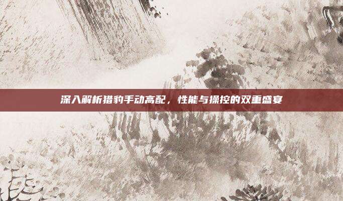 深入解析猎豹手动高配，性能与操控的双重盛宴