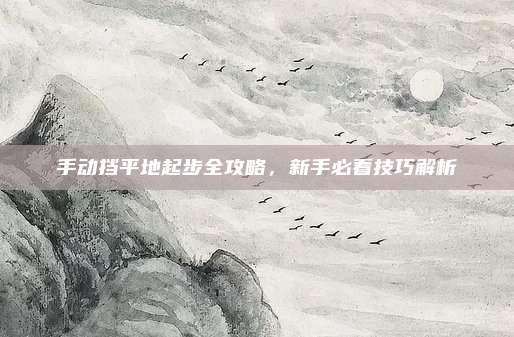 手动挡平地起步全攻略，新手必看技巧解析