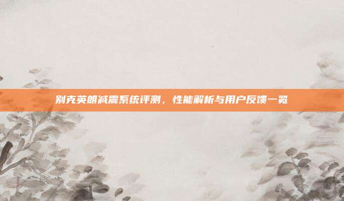 别克英朗减震系统评测，性能解析与用户反馈一览