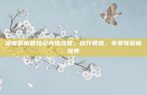 深度解析普拉多内饰改装,提升质感,享受驾驭新境界