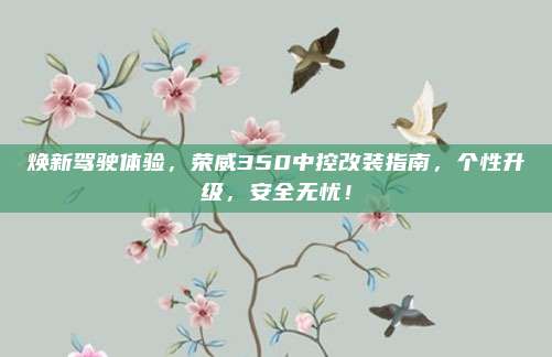 焕新驾驶体验,荣威350中控改装指南,个性升级,安全无忧!