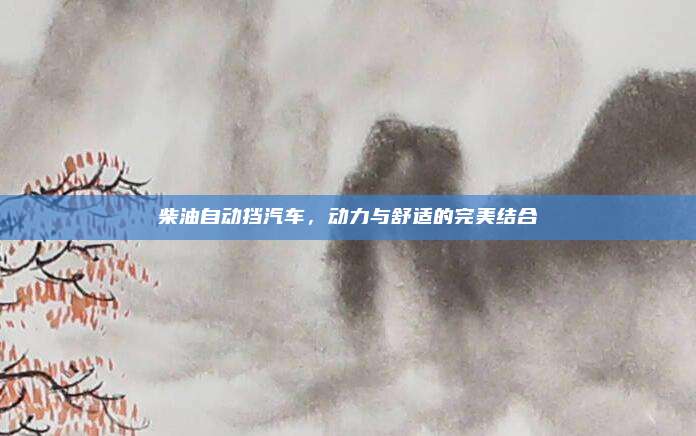 柴油自动挡汽车，动力与舒适的完美结合