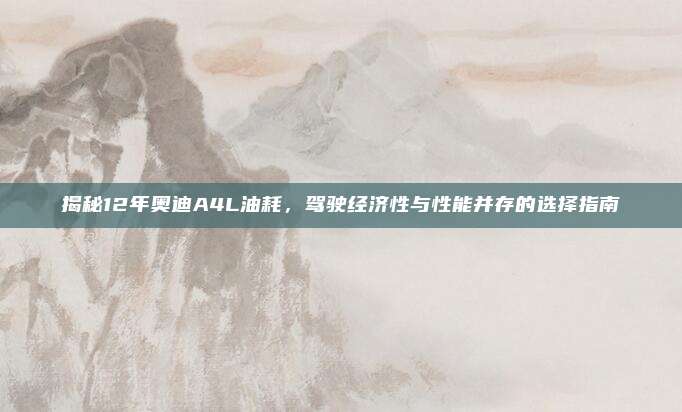 揭秘12年奥迪A4L油耗,驾驶经济性与性能并存的选择指南