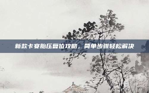 新款卡宴胎压复位攻略，简单步骤轻松解决