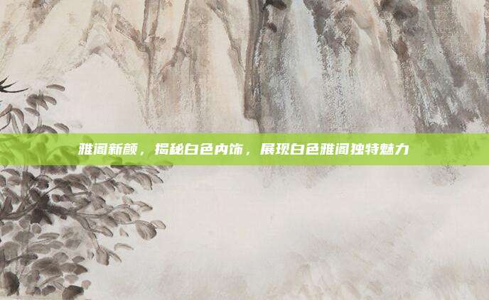 雅阁新颜，揭秘白色内饰，展现白色雅阁独特魅力