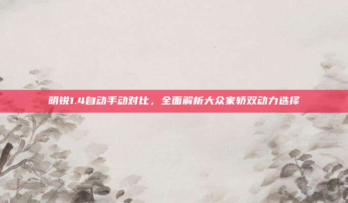 明锐1.4自动手动对比，全面解析大众家轿双动力选择