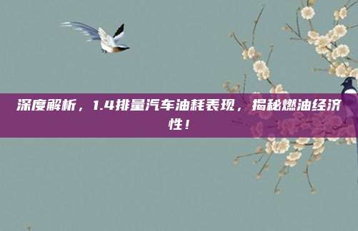 深度解析，1.4排量汽车油耗表现，揭秘燃油经济性！