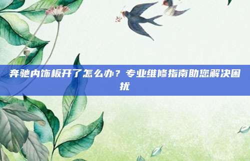 奔驰内饰板开了怎么办？专业维修指南助您解决困扰
