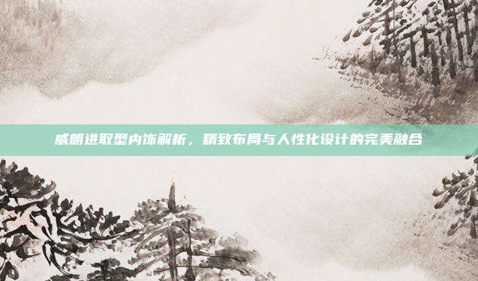 威朗进取型内饰解析，精致布局与人性化设计的完美融合