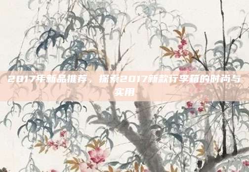 2017年新品推荐，探索2017新款行李箱的时尚与实用