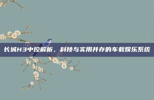长城H3中控解析，科技与实用并存的车载娱乐系统