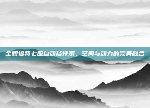 全顺福特七座自动挡评测，空间与动力的完美融合