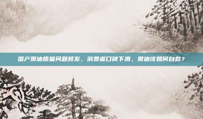 国产奥迪质量问题频发，消费者口碑下滑，奥迪该如何自救？