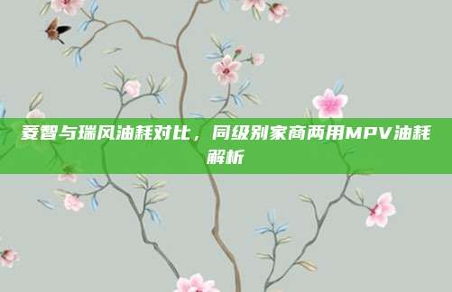 菱智与瑞风油耗对比，同级别家商两用MPV油耗解析