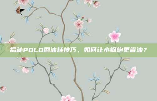 揭秘POLO刷油耗技巧，如何让小钢炮更省油？