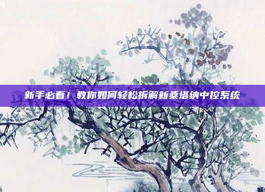 新手必看！教你如何轻松拆解新桑塔纳中控系统