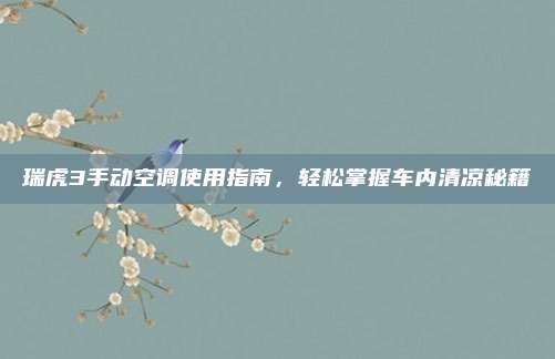 瑞虎3手动空调使用指南，轻松掌握车内清凉秘籍