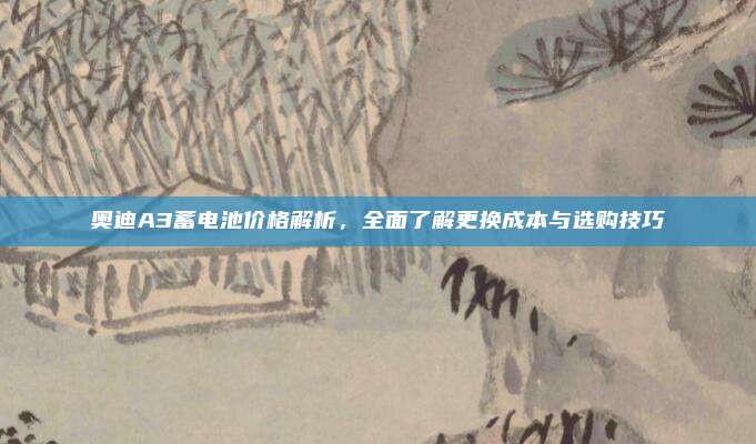 奥迪A3蓄电池价格解析，全面了解更换成本与选购技巧