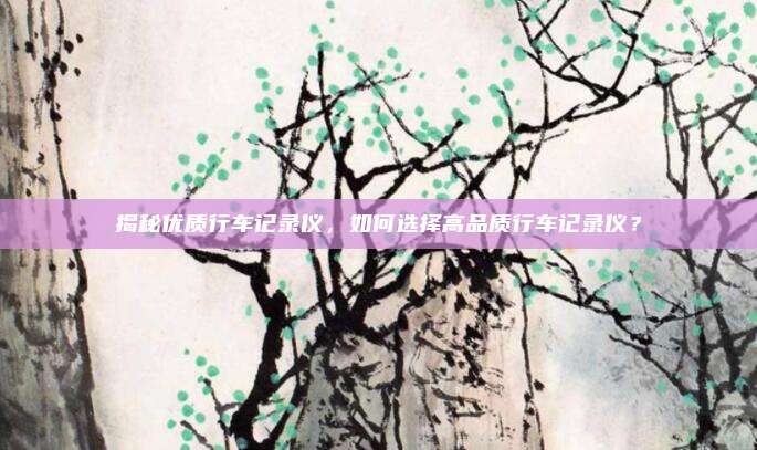 揭秘优质行车记录仪，如何选择高品质行车记录仪？