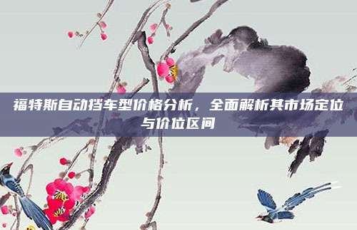 福特斯自动挡车型价格分析，全面解析其市场定位与价位区间