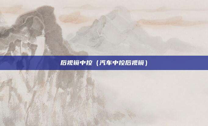 后视镜中控(汽车中控后视镜)