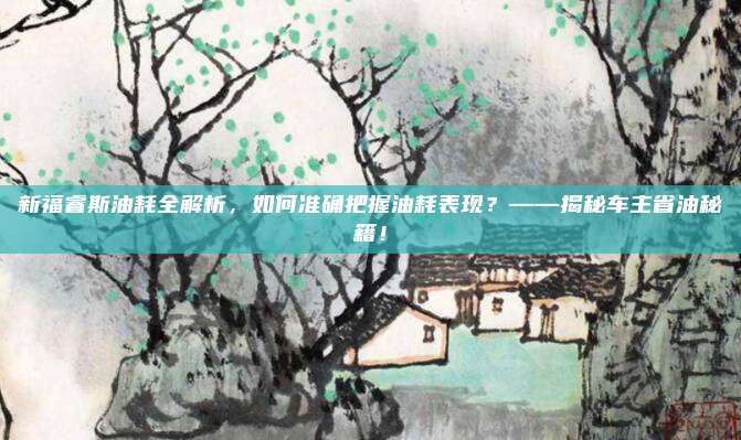 新福睿斯油耗全解析，如何准确把握油耗表现？——揭秘车主省油秘籍！