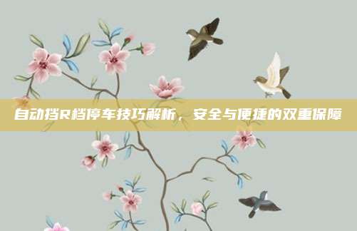 自动挡R档停车技巧解析，安全与便捷的双重保障