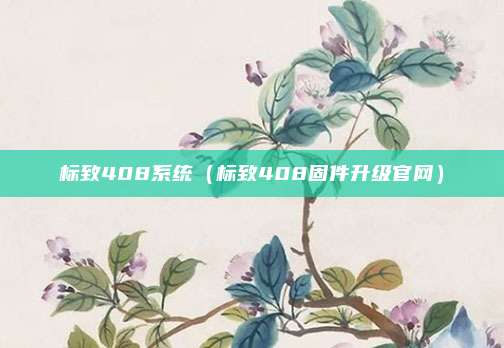 标致408系统（标致408固件升级官网）