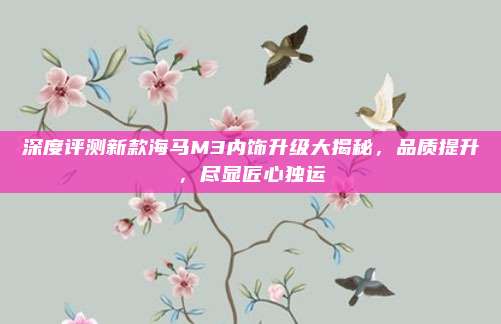 深度评测新款海马M3内饰升级大揭秘，品质提升，尽显匠心独运