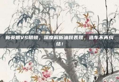 新英朗VS明锐，深度解析油耗表现，选车不再纠结！