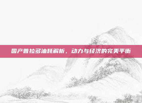 国产普拉多油耗解析，动力与经济的完美平衡