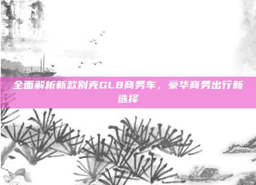 全面解析新款别克GL8商务车，豪华商务出行新选择
