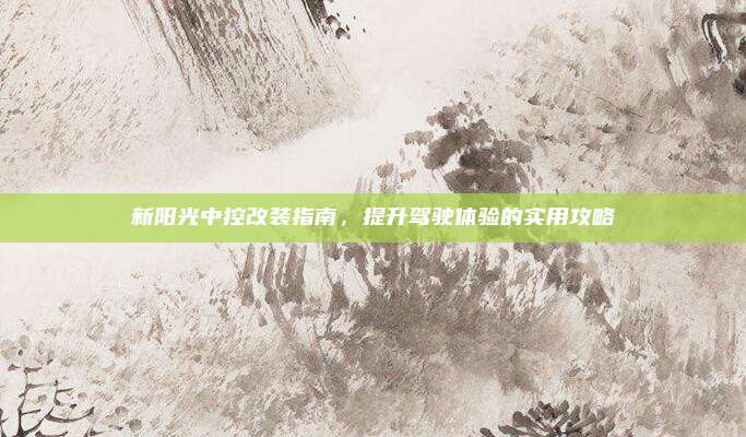 新阳光中控改装指南，提升驾驶体验的实用攻略