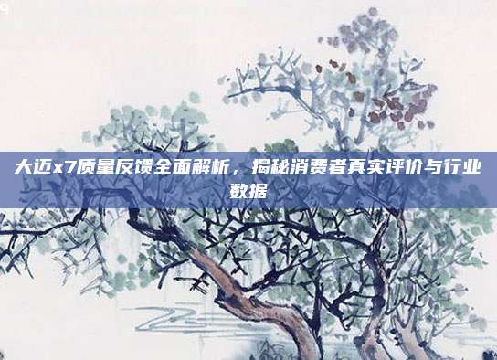 大迈x7质量反馈全面解析，揭秘消费者真实评价与行业数据