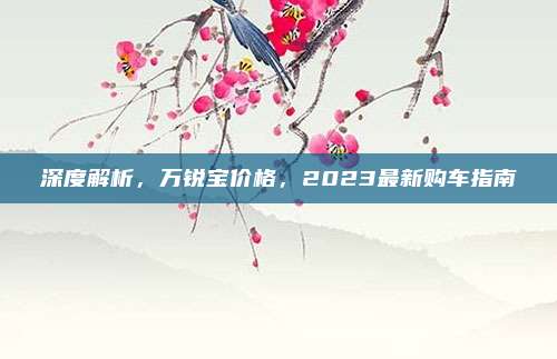 深度解析，万锐宝价格，2023最新购车指南