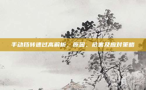 手动挡转速过高解析，原因、危害及应对策略