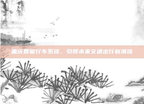 重庆智能行车系统，引领未来交通出行新潮流