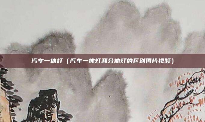 汽车一体灯（汽车一体灯和分体灯的区别图片视频）
